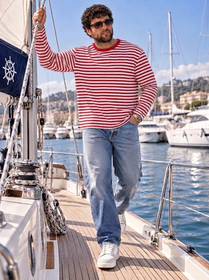 PLUS SIZE MEN STRIPER T-SHIRT | XL-7XL