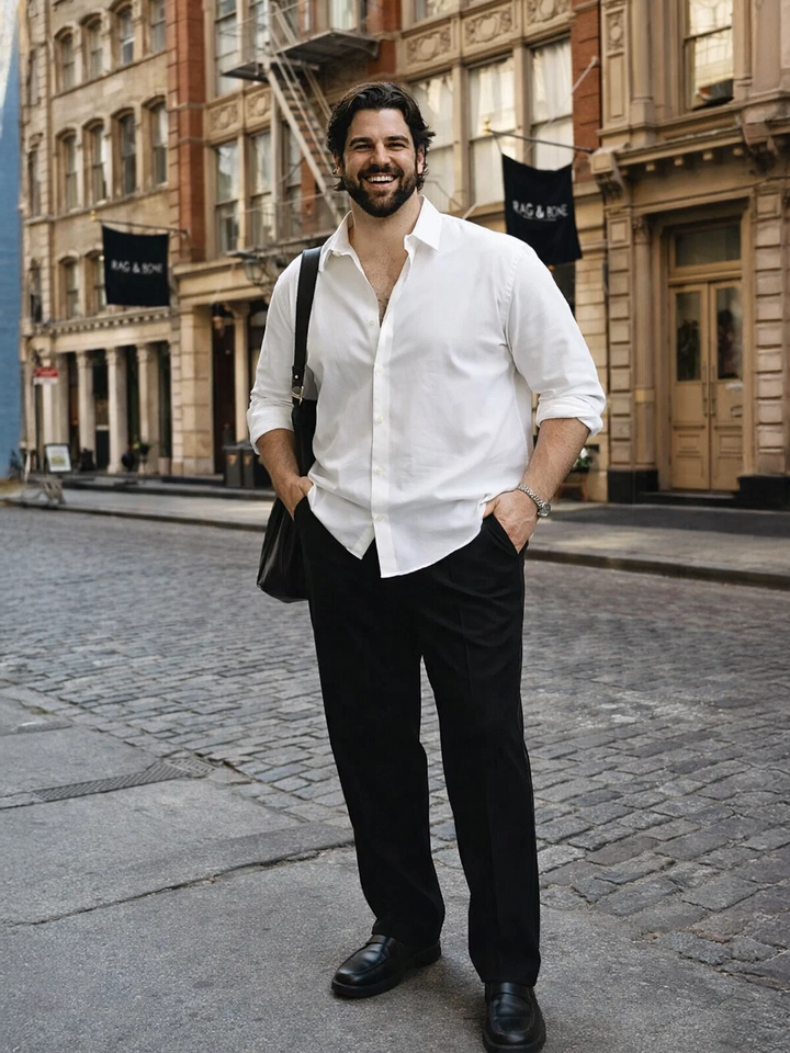 PLUS SIZE SOLID OXFORD SHIRT FOR MEN | XL-7XL