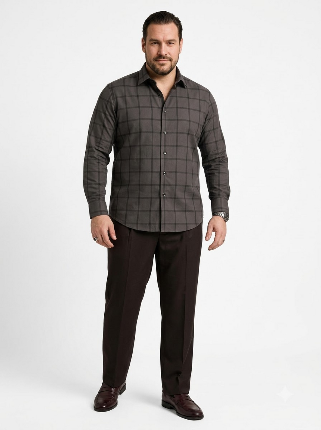 PLUS SIZE SELF CHECK SHIRT FOR MEN | XL-7XL
