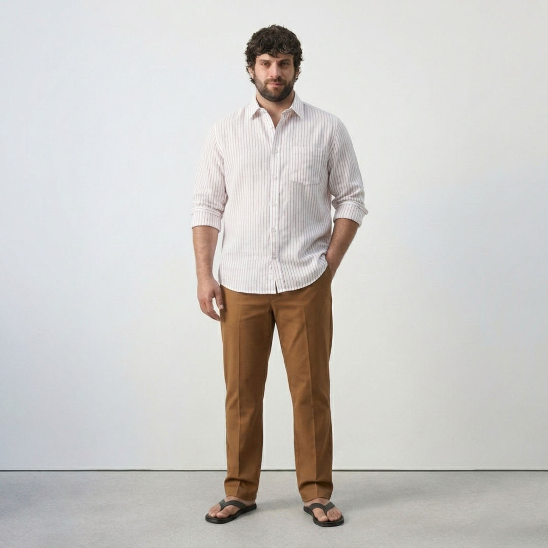 PLUS SIZE MEN’S STRIPE SHIRT | XL-7XL