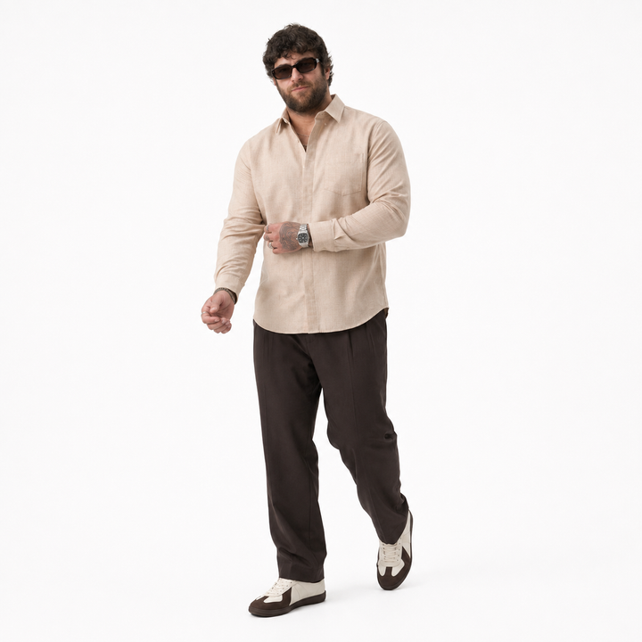 PLUS SIZE SOLID SHIRT FOR MEN | XL-7XL