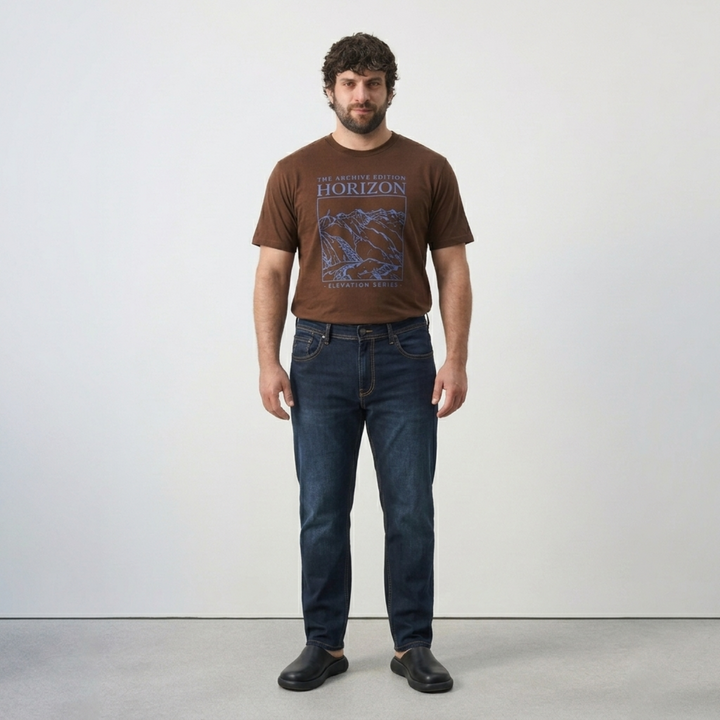 PLUS SIZE MEN DARK BLUE KEVIN FIT JEANS | XL-7XL
