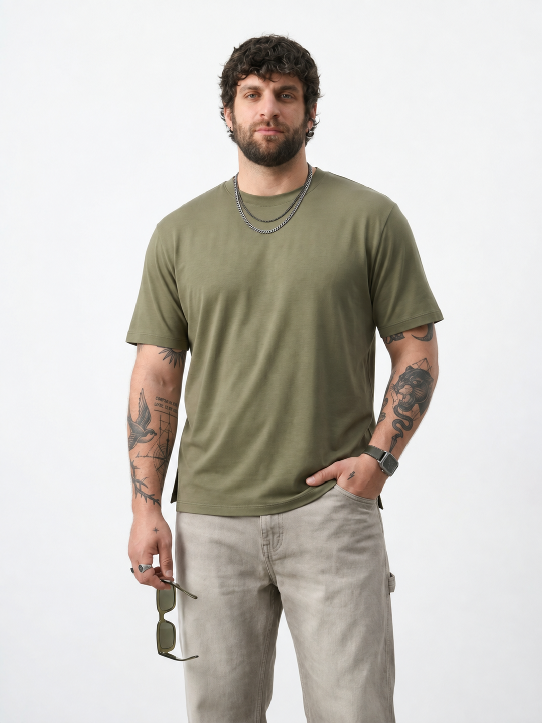 PLUS SIZE BAMBOO COTTON LYCRA T-SHIRT FOR MEN | XL-7XL