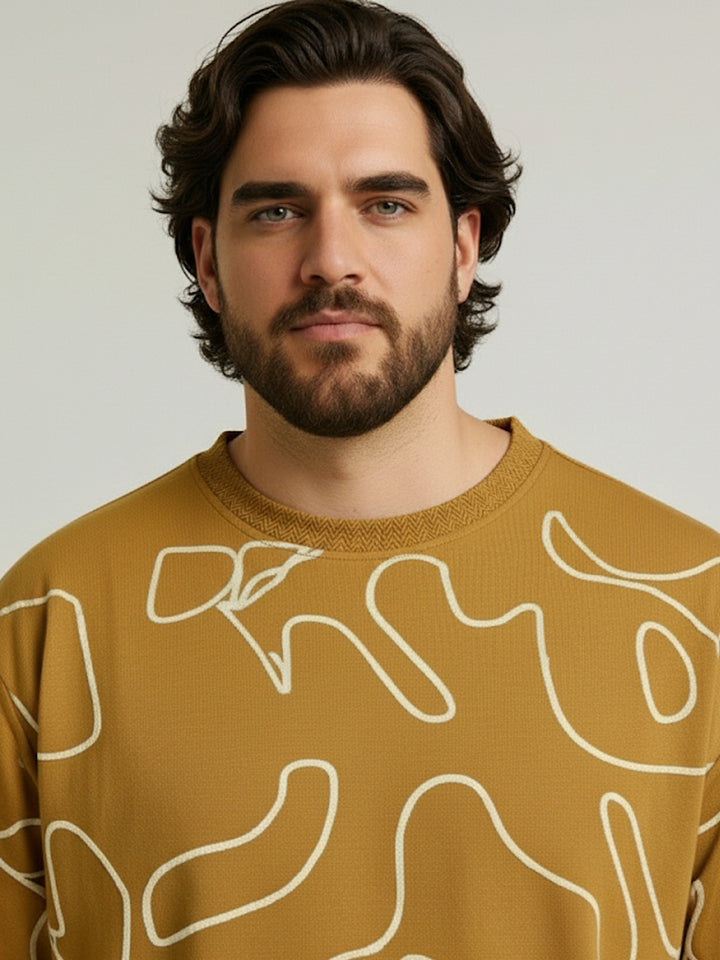 PLUS SIZE  PRINTED HANGOUT T-SHIRT FOR MEN | XL-7XL