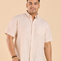 Plus Size Linen Rich Half Sleeve Shirt | XL-7XL