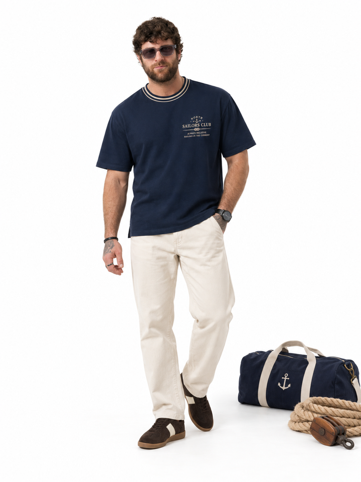 BIG HELLO - THE PLUS LIFE-Men Nautical T-Shirts