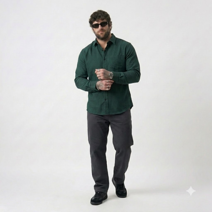 PLUS SIZE SOLID OXFORD SHIRT FOR MEN | XL-7XL