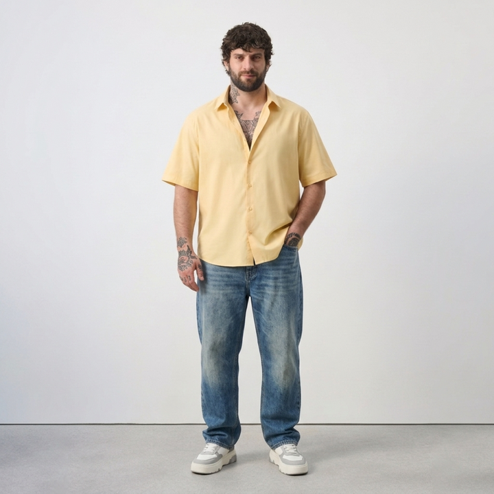 PLUS SIZE MEN’S SOLID SHIRT | XL-7XL