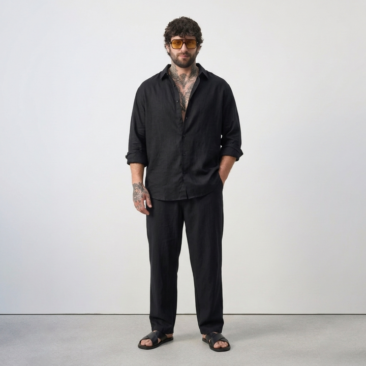 PLUS SIZE MEN’S SOLID STRETCH KNIT SHIRT | XL-7XL