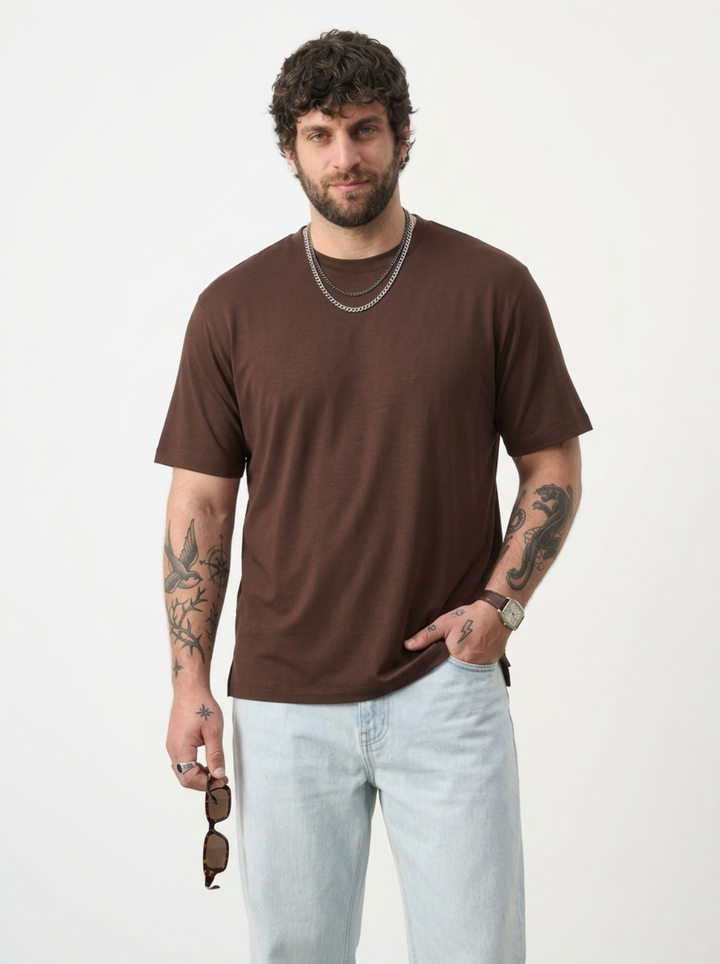PLUS SIZE BAMBOO COTTON LYCRA T-SHIRT FOR MEN | XL-7XL