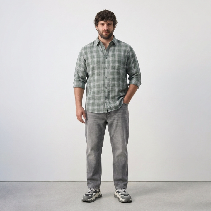 PLUS SIZE MEN’S CHECK SHIRT | XL-7XL