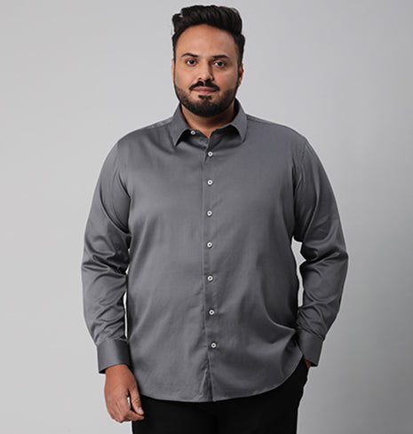 Move In Style Solid Satin Shirt