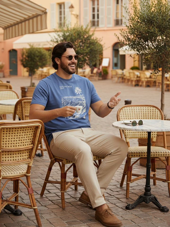 PLUS SIZE SAINT TROPEZ HOLIDAY T-SHIRT FOR MEN | XL-7XL