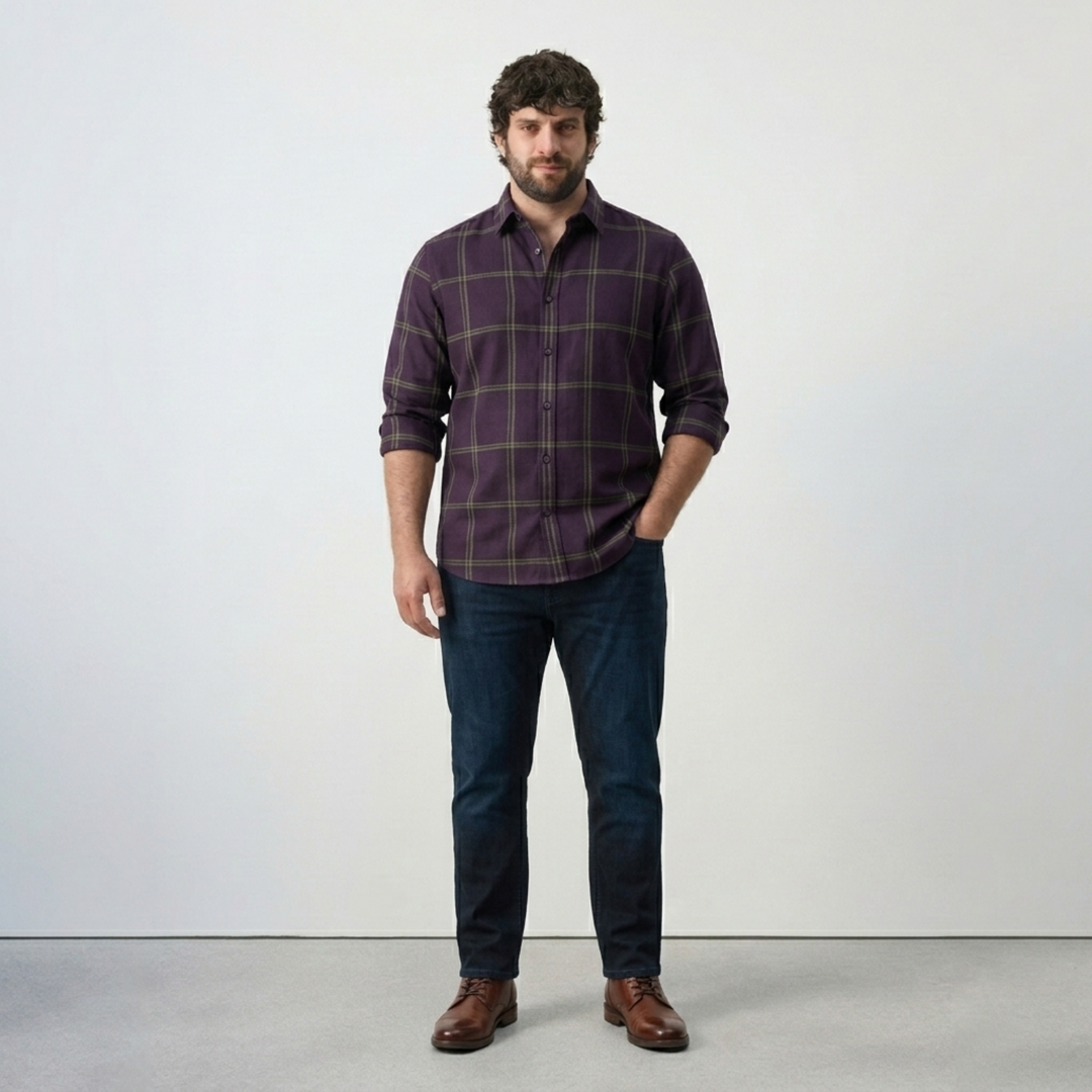 PLUS SIZE MEN PREMIUM CHECK SHIRT| XL-7XL