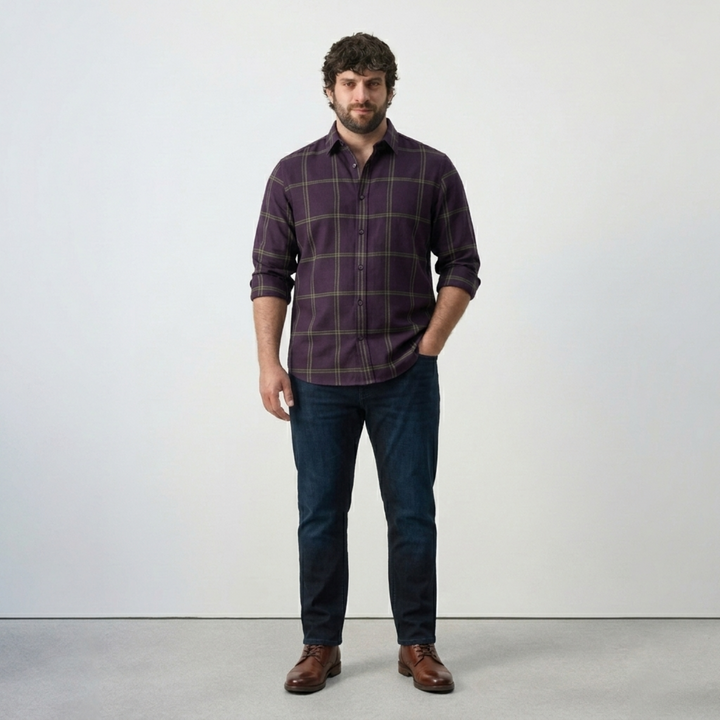 PLUS SIZE MEN PREMIUM CHECK SHIRT| XL-7XL