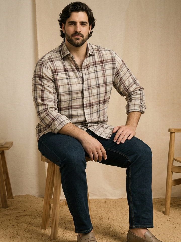 PLUS SIZE MEN CHECK SHIRT| XL-7XL