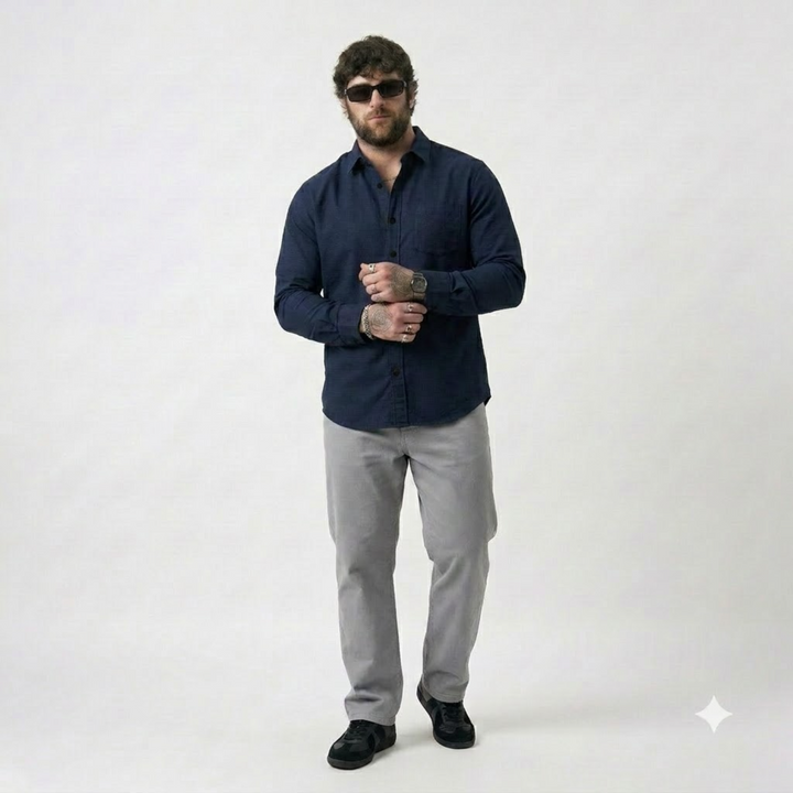 PLUS SIZE SOLID OXFORD SHIRT FOR MEN | XL-7XL