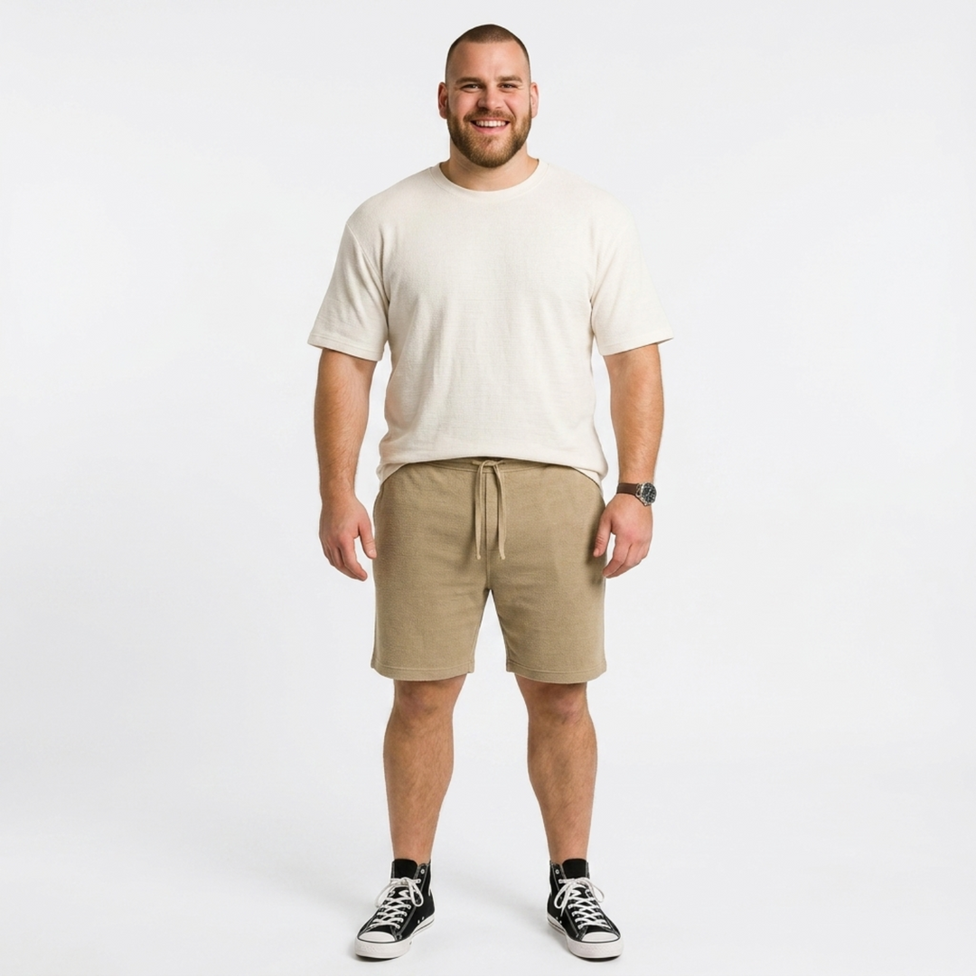 PLUS SIZE MEN KNIT LOUNGE SHORTS | XL-7XL