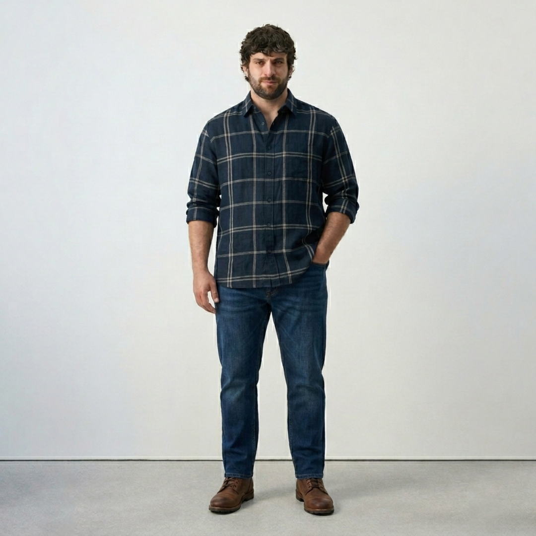 PLUS SIZE MEN PREMIUM CHECK SHIRT| XL-7XL