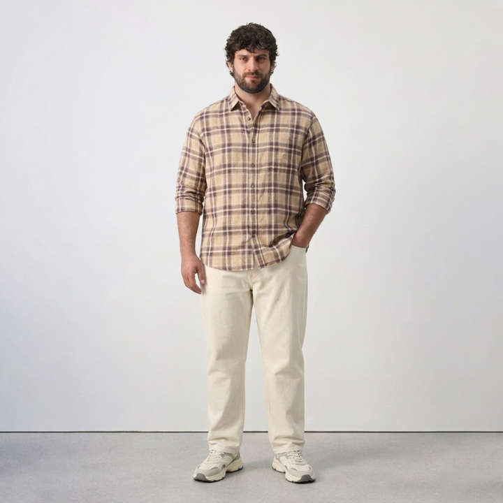 PLUS SIZE MEN’S CHECK SHIRT | XL-7XL