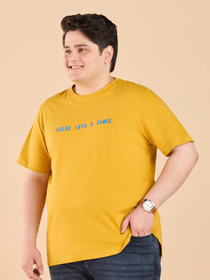 PLUS SIZE STRUCTURE KNIT GRAPHIC T-SHIRT FOR MEN | XL-7XL