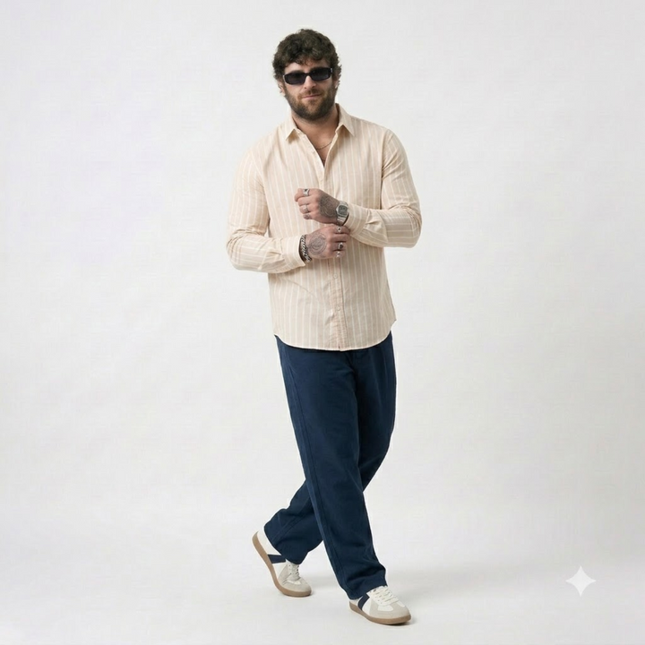PLUS SIZE STRIPE SHIRT FOR MEN | XL-7XL