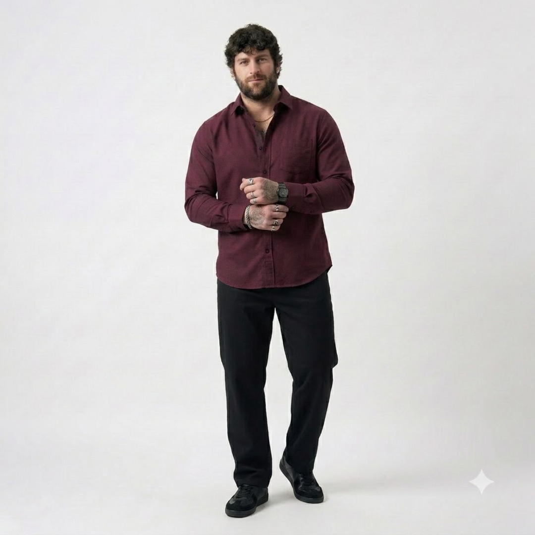 PLUS SIZE SOLID OXFORD SHIRT FOR MEN | XL-7XL