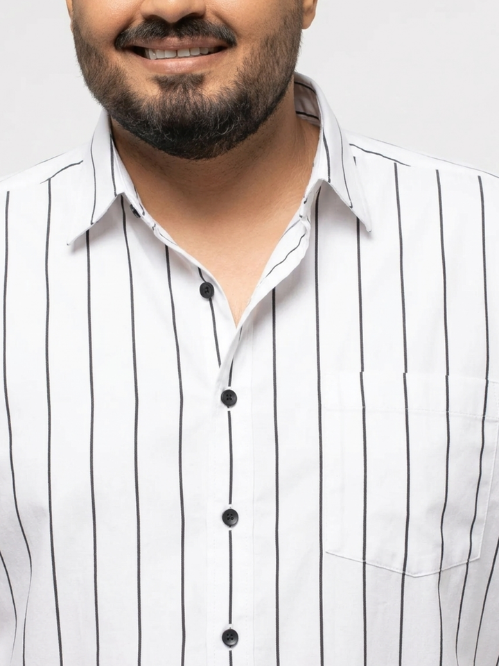PLUS SIZE MEN STRIPE SHIRT| XL-7XL