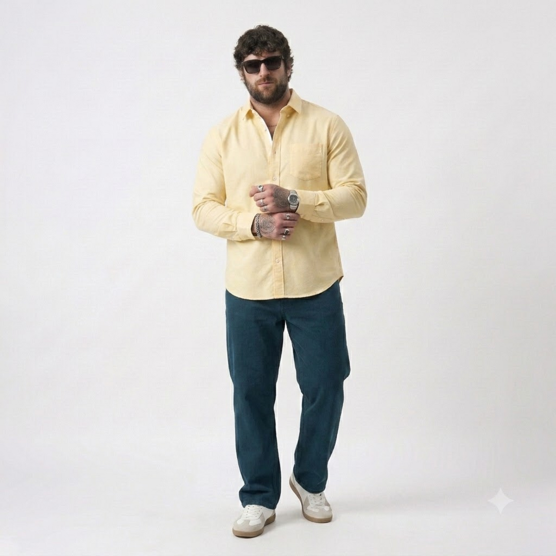 PLUS SIZE SOLID SHIRTS FOR MEN | XL-7XL