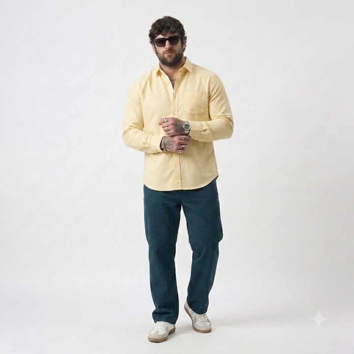 PLUS SIZE SOLID SHIRTS FOR MEN | XL-7XL