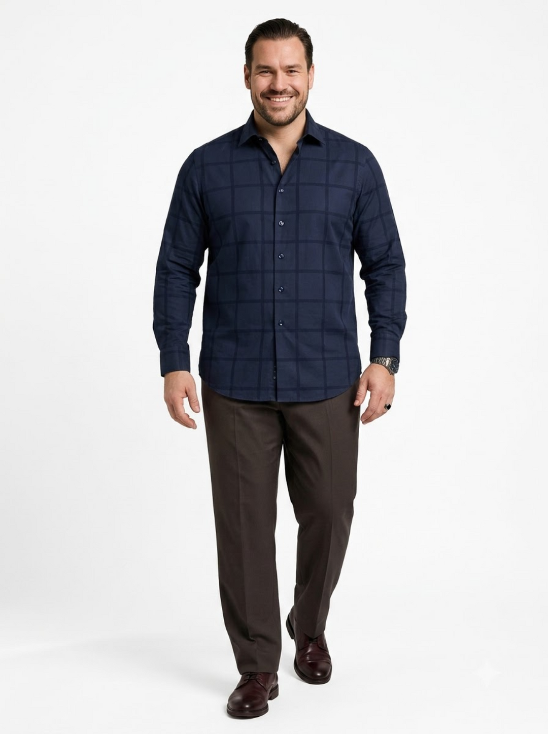 PLUS SIZE SELF CHECK SHIRT FOR MEN | XL-7XL