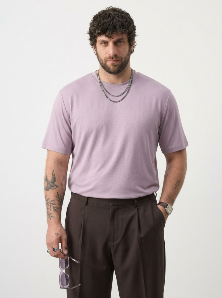 PLUS SIZE BAMBOO COTTON LYCRA T-SHIRT FOR MEN | XL-7XL
