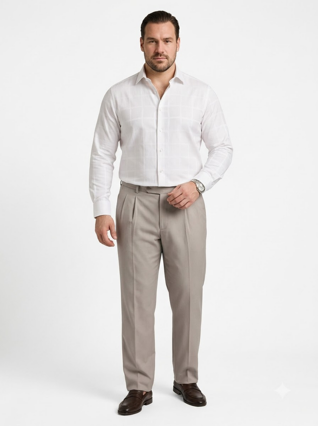 PLUS SIZE SELF CHECK SHIRT FOR MEN | XL-7XL