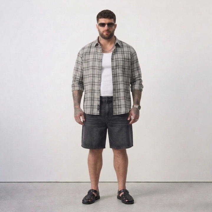 PLUS SIZE MEN’S CHECK SHIRT | XL-7XL