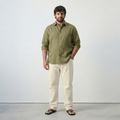 PLUS SIZE SOLID LINEN SHIRT FOR MEN | XL-7XL