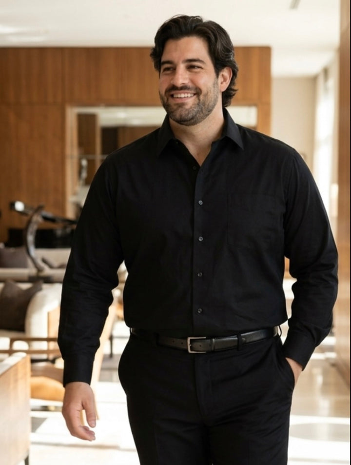 PLUS SIZE MEN SOLID SHIRT| XL-7XL
