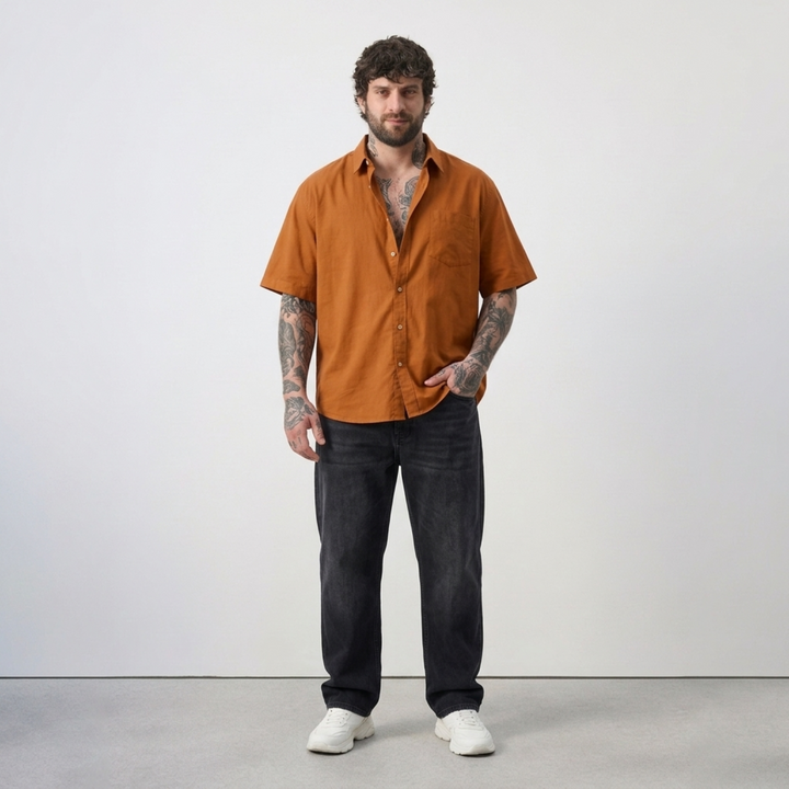PLUS SIZE MEN’S SOLID SHIRT | XL-7XL