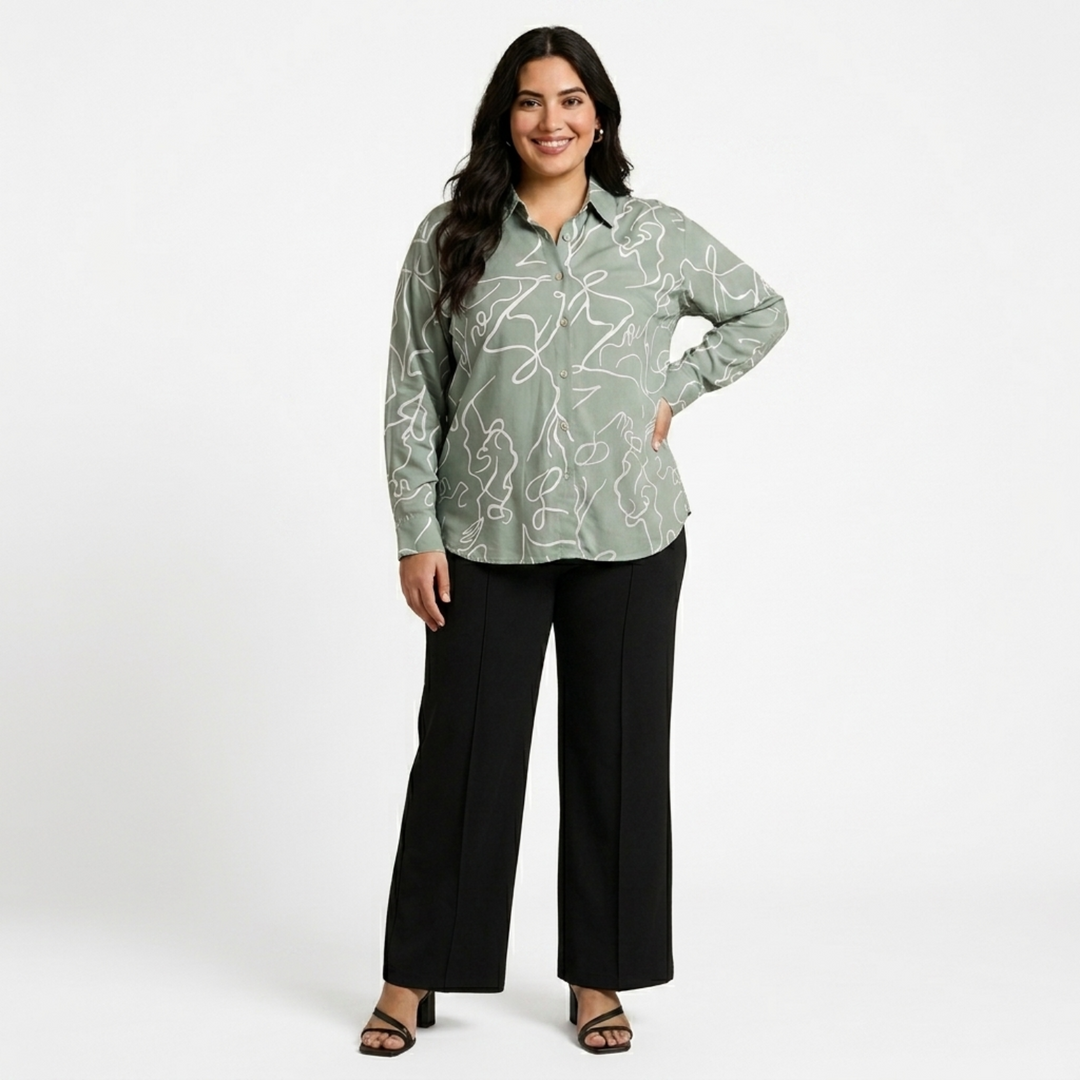 PLUS SIZE WOMEN’S PRINTED SHIRT | XL-7XL