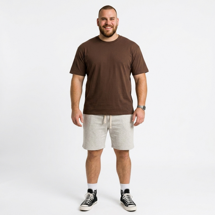 PLUS SIZE MEN KNIT LOUNGE SHORTS | XL-7XL