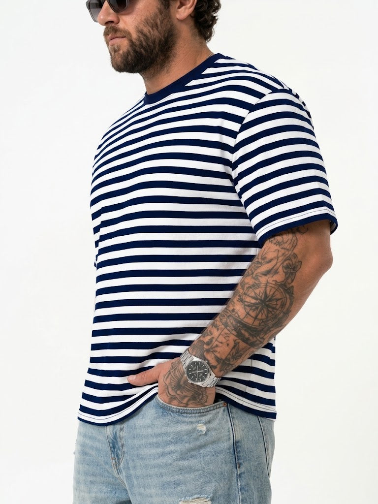 PLUS SIZE MEN STRIPER T-SHIRT | XL-7XL
