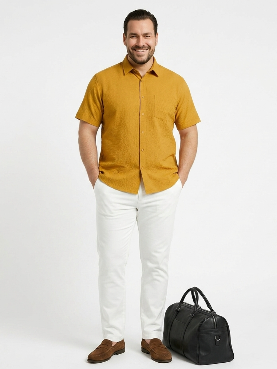 PLUS SIZE SOLID SHIRT FOR MEN | XL-7XL