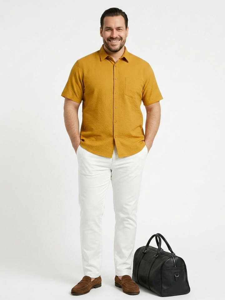 PLUS SIZE SOLID SHIRT FOR MEN | XL-7XL