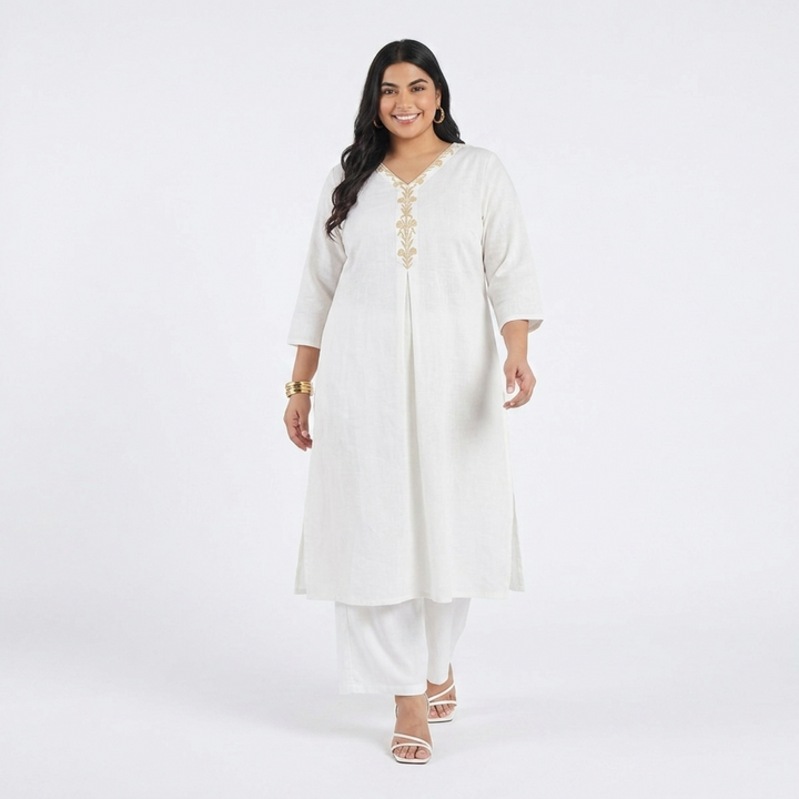 PLUS SIZE WOMEN’S SOLID ETHNIC KURTA | XL-7XL
