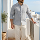 PLUS SIZE MEN STRIPE SHIRT| XL-7XL