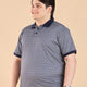 Plus Size Premium Ditsy Geo Printed Stretch Polo T-Shirt | XL-7XL