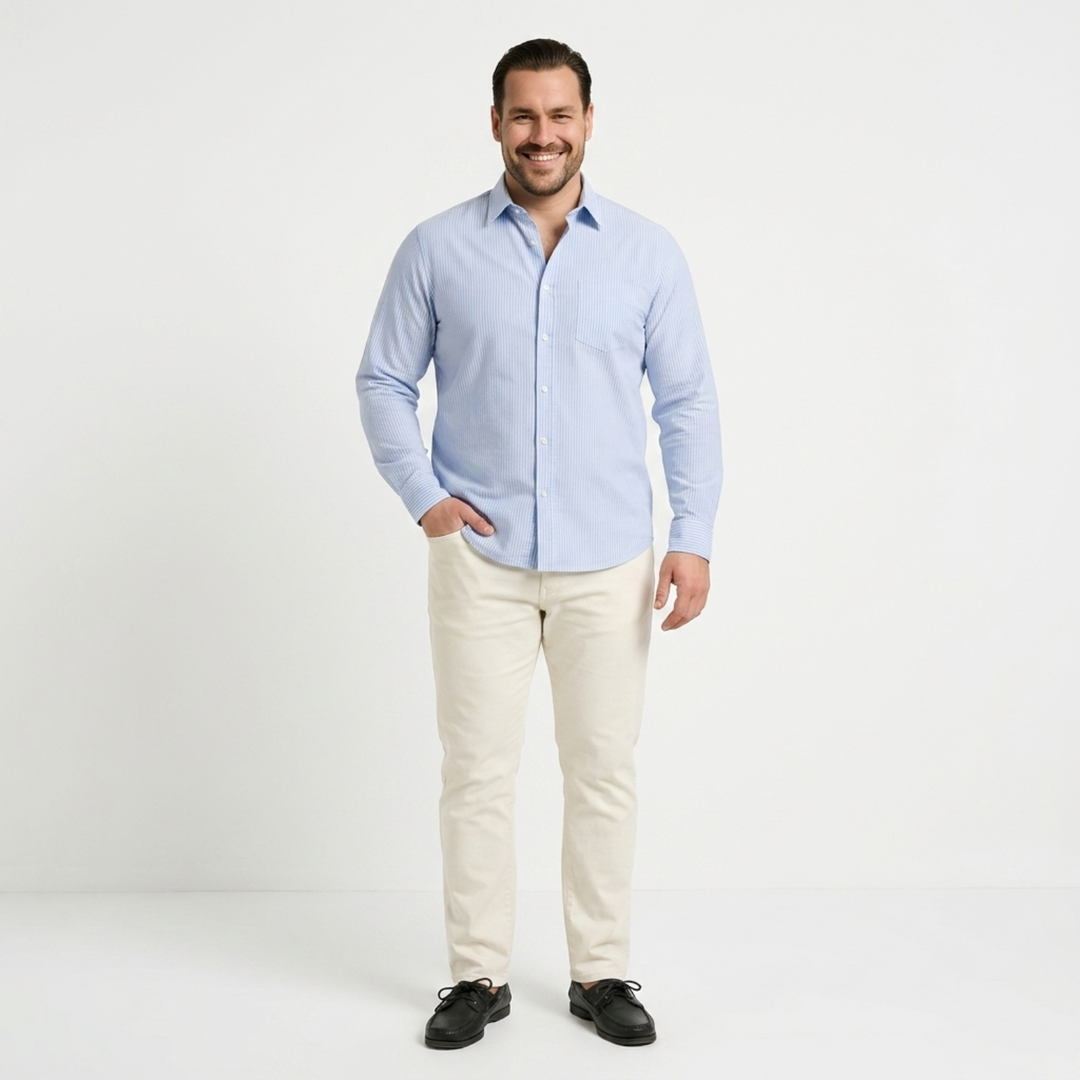 PLUS SIZE MEN’S STRIPE SHIRT | XL-7XL