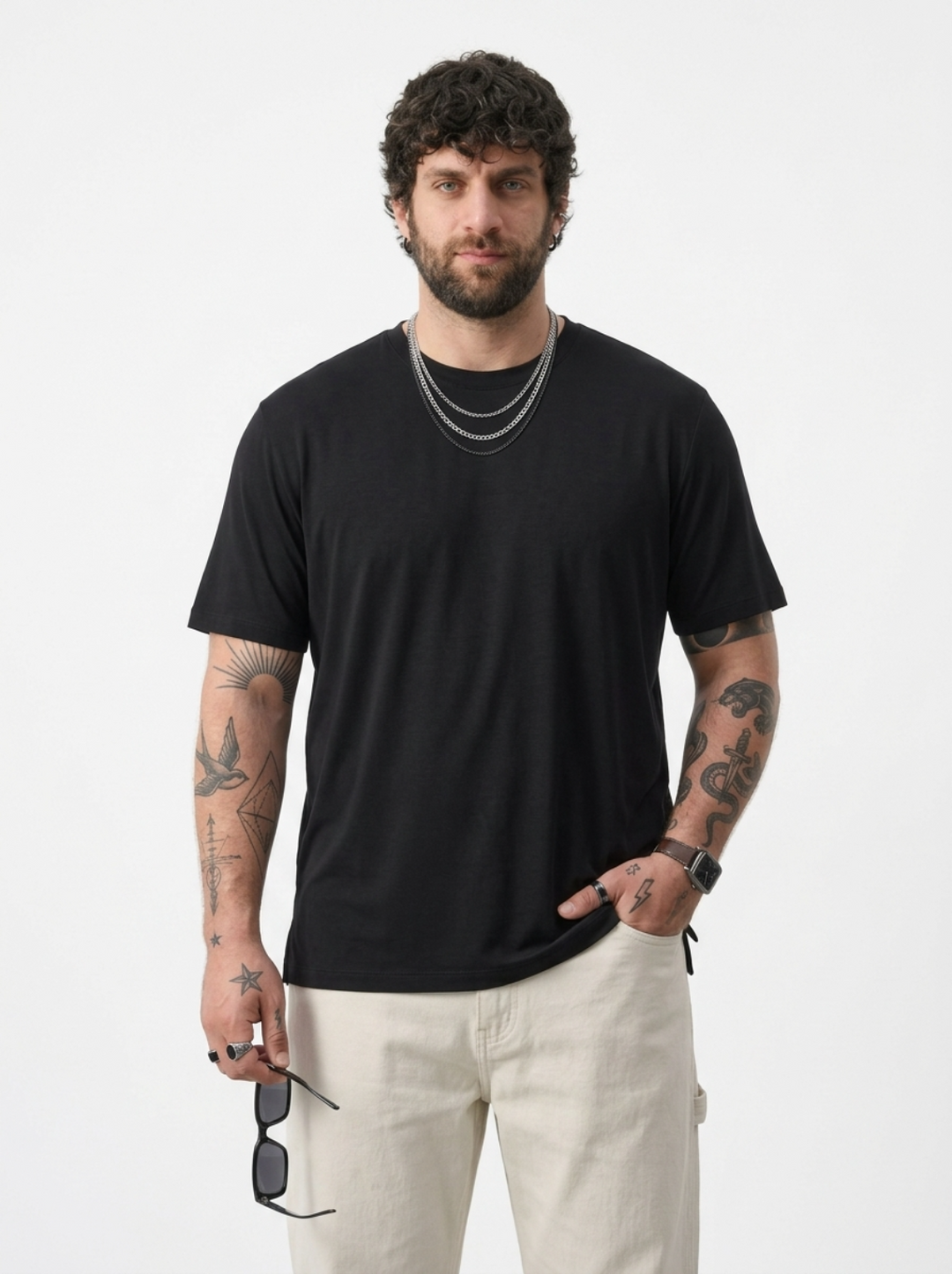 PLUS SIZE BAMBOO COTTON LYCRA T-SHIRT FOR MEN | XL-7XL