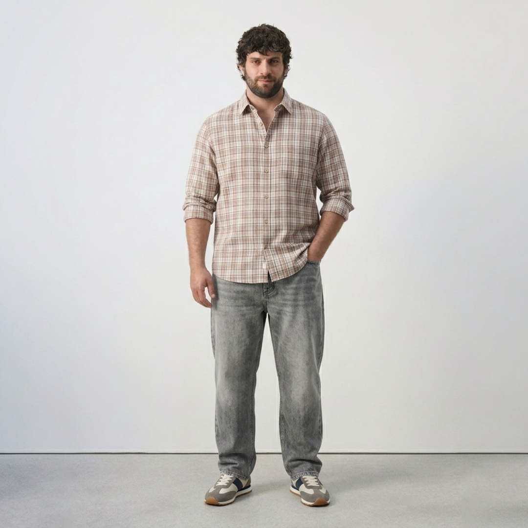 PLUS SIZE MEN CHECK SHIRT| XL-7XL