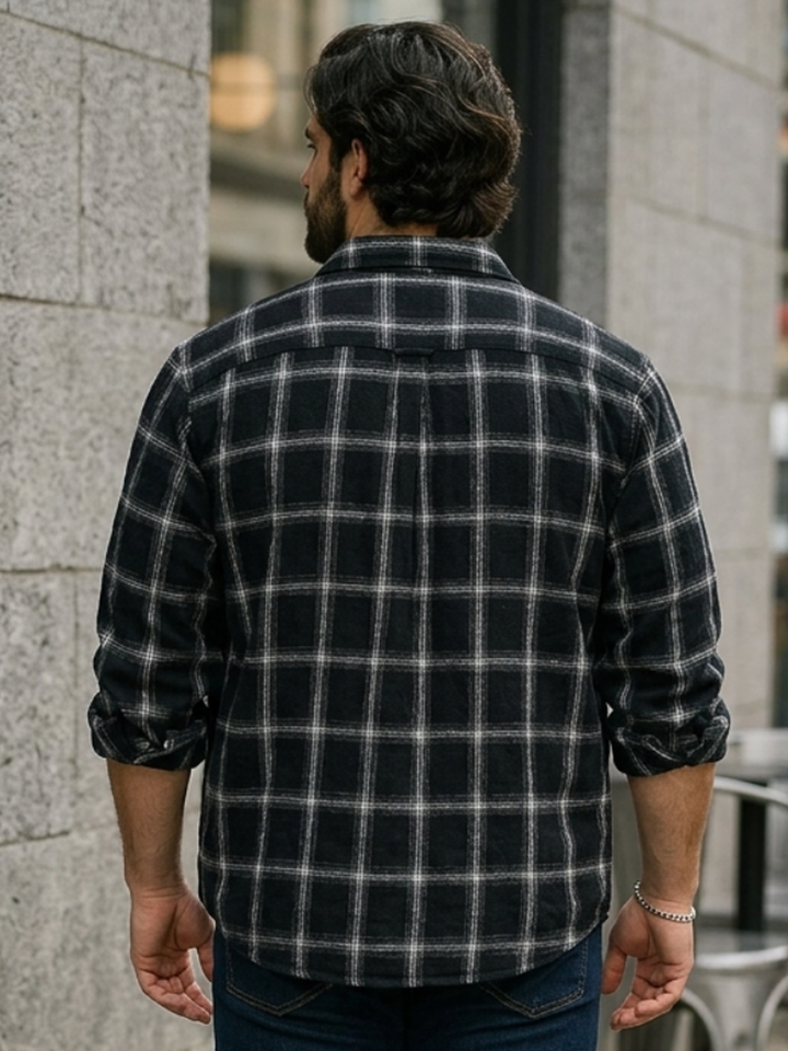 PLUS SIZE MEN CHECK SHIRT| XL-7XL