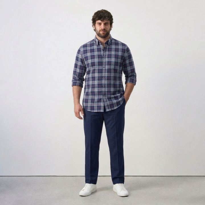 PLUS SIZE MEN’S CHECK SHIRT | XL-7XL